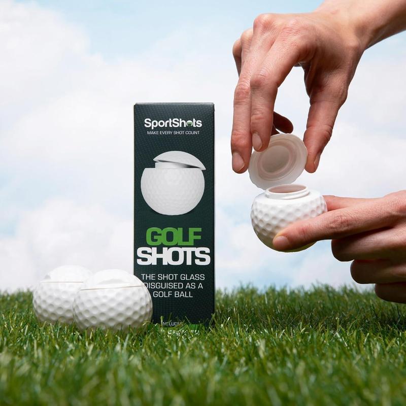 Golf Shot Glasses, 3 6 Counts Golf Ball Shot Glasses, Innovative Shot Glass Gifts for Golf Lovers, Golf Cups with Lids, Golf Accessories