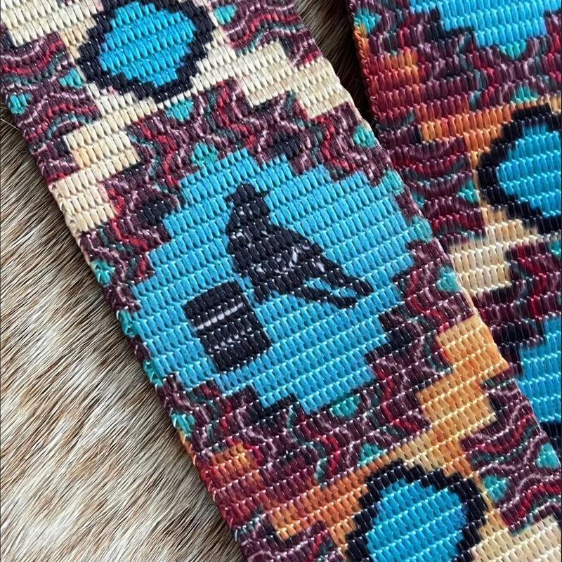 Colorful Western Saddle Tie Strap and Off Side Biillet Set