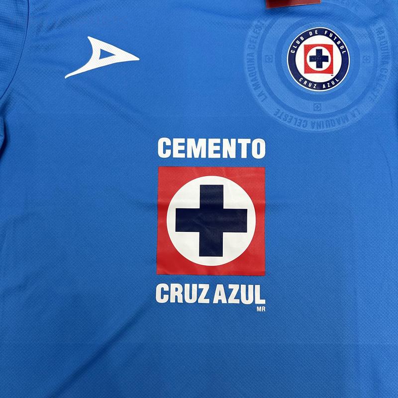 24 25 Cruz azul soccer jersey cemento home blue