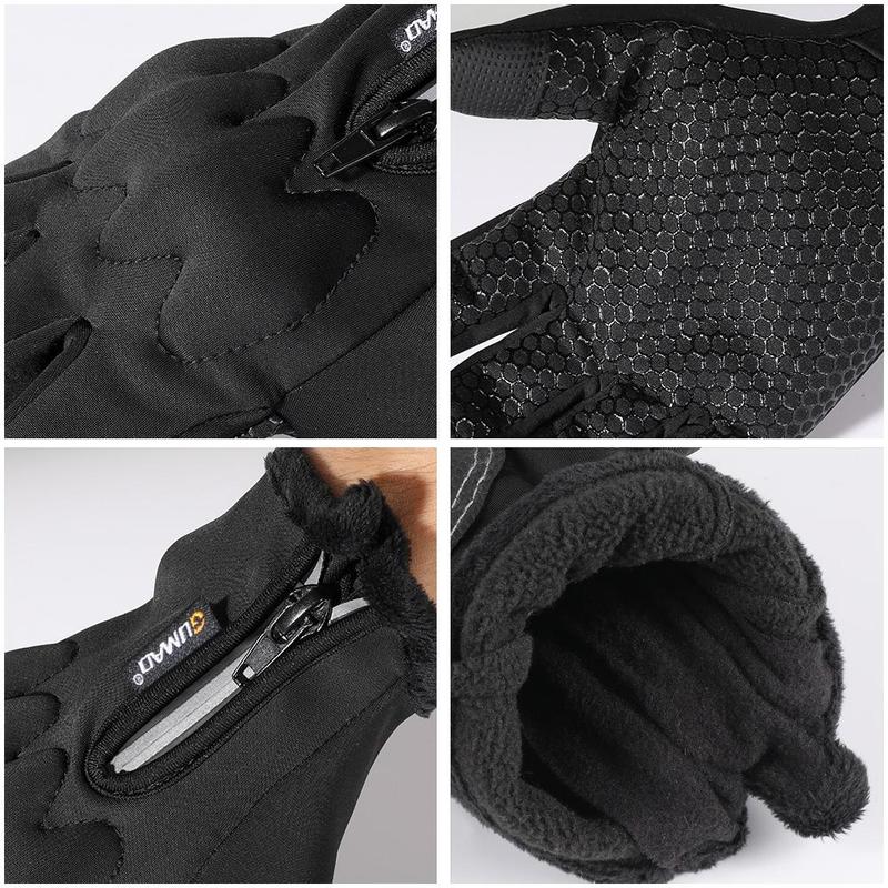 Winter Warmer Gloves, 1 Pair Waterproof Touch Screen Gloves, Full Finger Protective Gear for Cycling Skiing Running Motorcycle