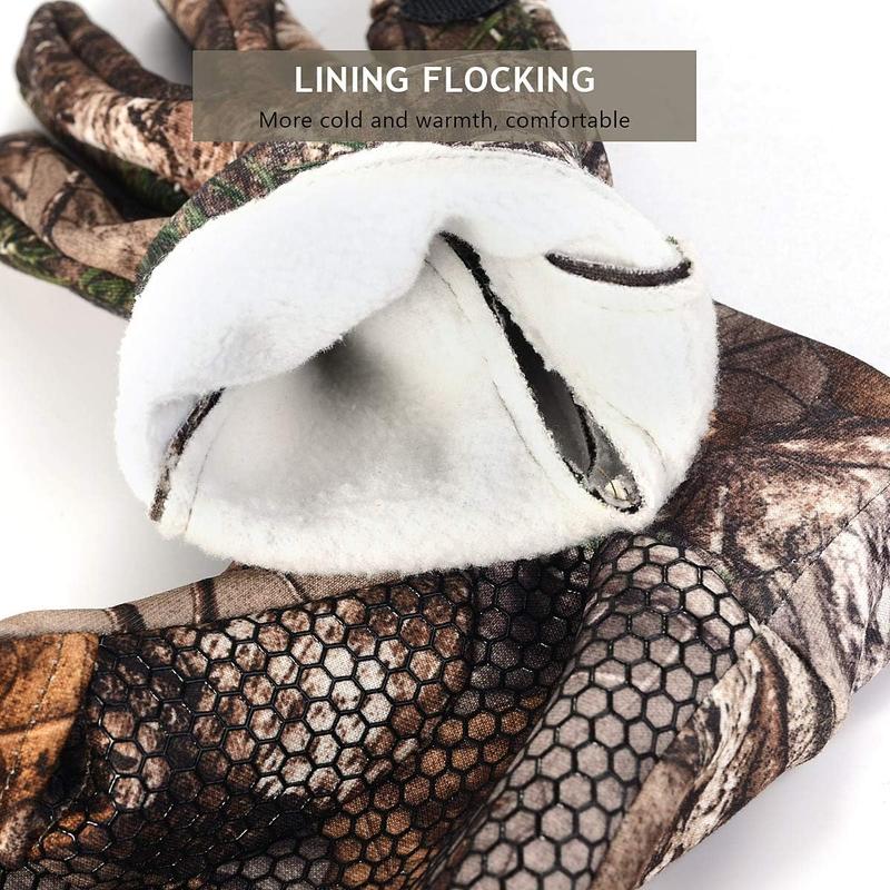 Camouflage Hunting Gloves Full Finger Fingerless Gloves Pro Anti-Slip Camo Glove Archery Accessories Hunting Outdoors