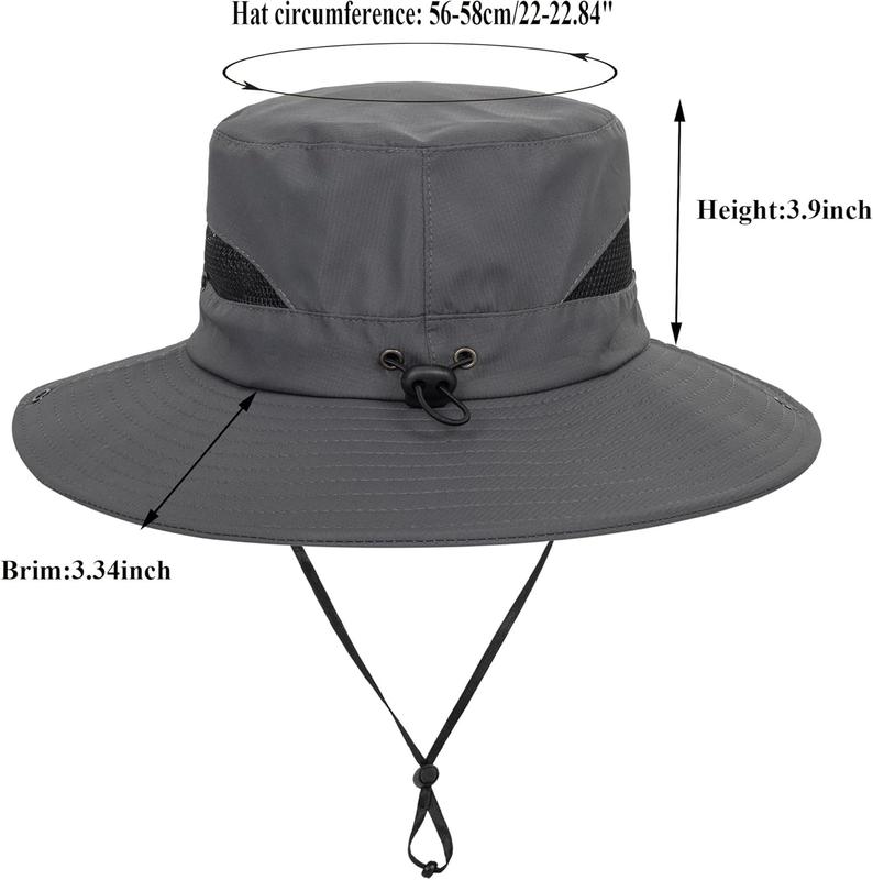 Outdoor Mesh Sun Hat Wide Brim UV Sun Protection Boonie Hat Fishing Hiking Hat