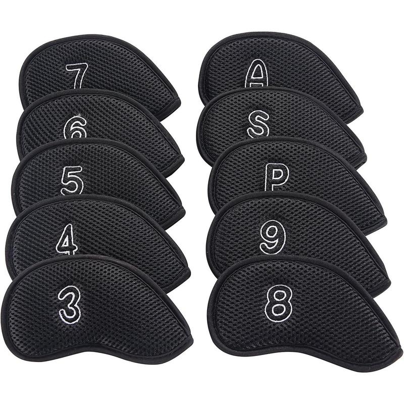 10count count New Meshy Golf Iron Covers Set Golf Club Head Cover Fit Most Irons