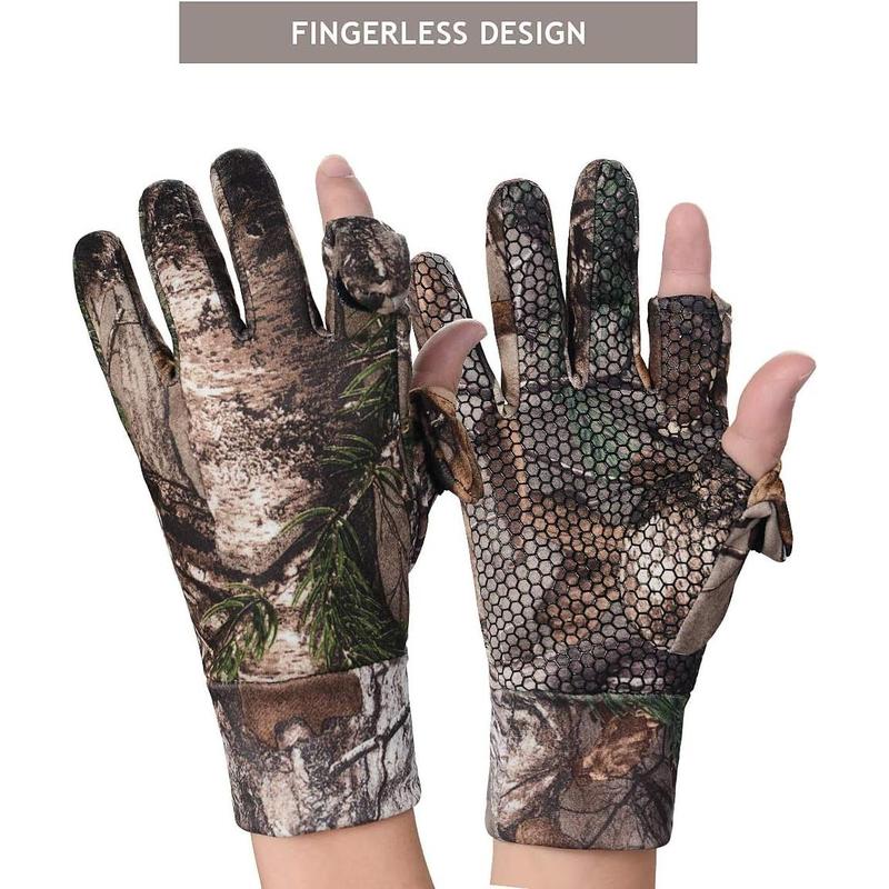 Camouflage Hunting Gloves Full Finger Fingerless Gloves Pro Anti-Slip Camo Glove Archery Accessories Hunting Outdoors