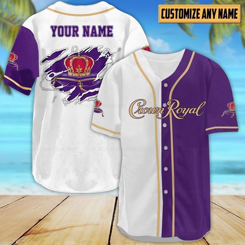 Crown Royal Baseball Jersey Shirt, Personalized Baseball Jersey, Custom Name and Color Jersey Shirt, Crown Royal Baseball Tee, Shirt For Men, Classic Jerseys, Jersey Shirt