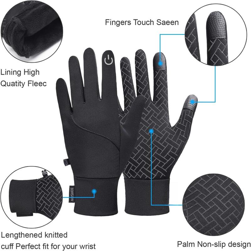 Winter Gloves for Men Women Thermal Touch Screen Water Resistant Windproof Anti Slip Heated Warm Glove for Cycling Running Biking Driving Hiking