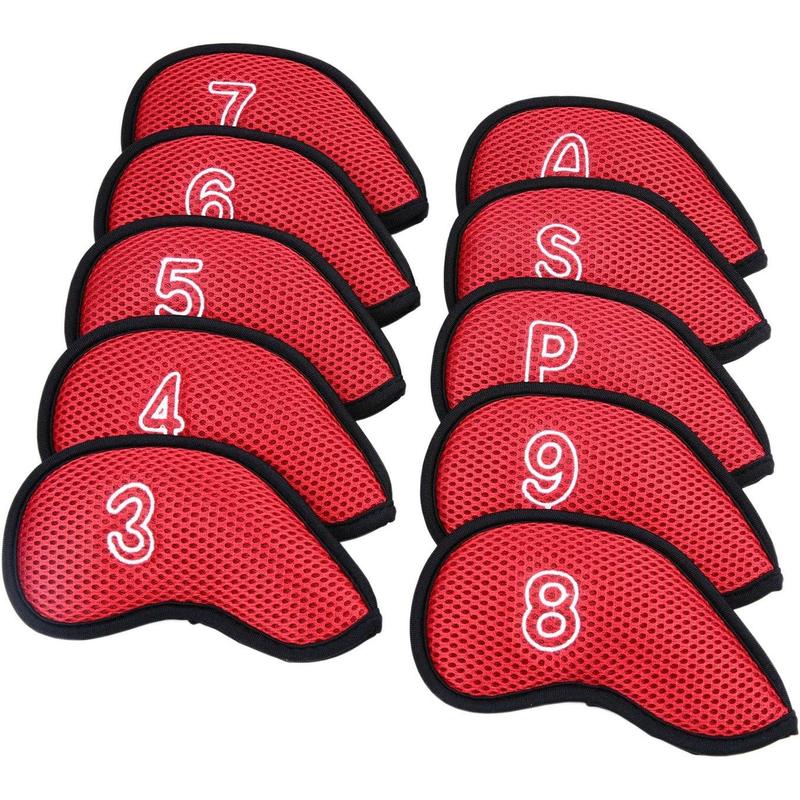 10count count New Meshy Golf Iron Covers Set Golf Club Head Cover Fit Most Irons