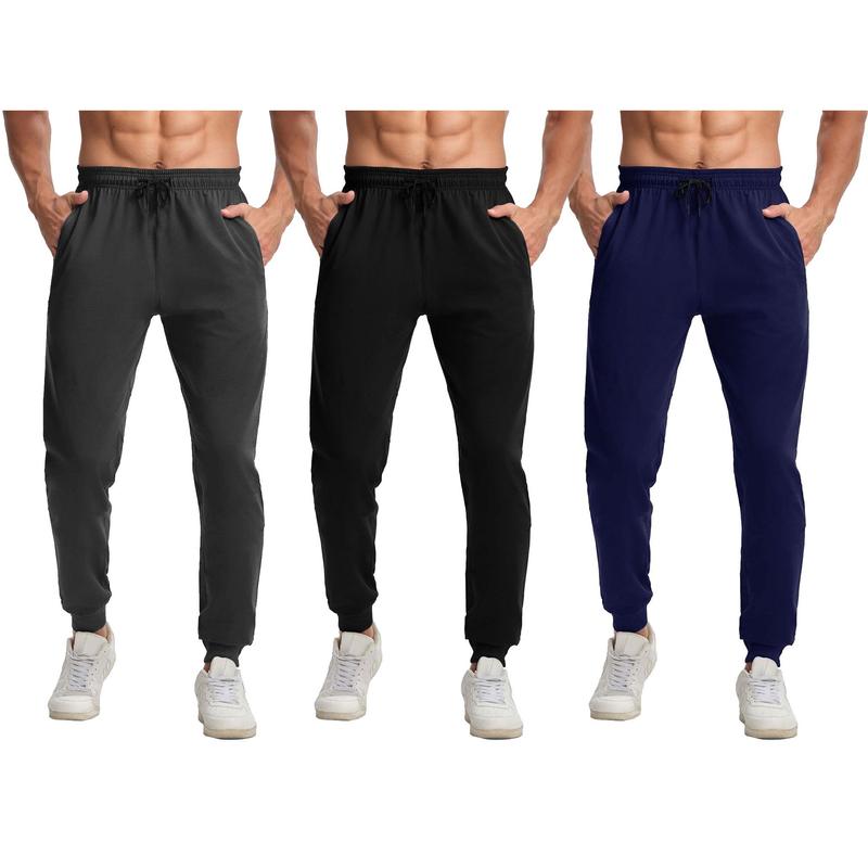 3 Pack Men's Athletic Pants Mesh Sweatpants Workout Jogger with Pockets for Running Jogging Hiking Mens Sweatpants