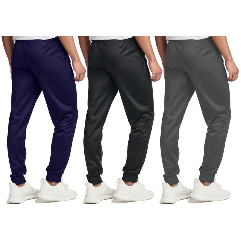 3 Pack Men's Athletic Pants Mesh Sweatpants Workout Jogger with Pockets for Running Jogging Hiking Mens Sweatpants