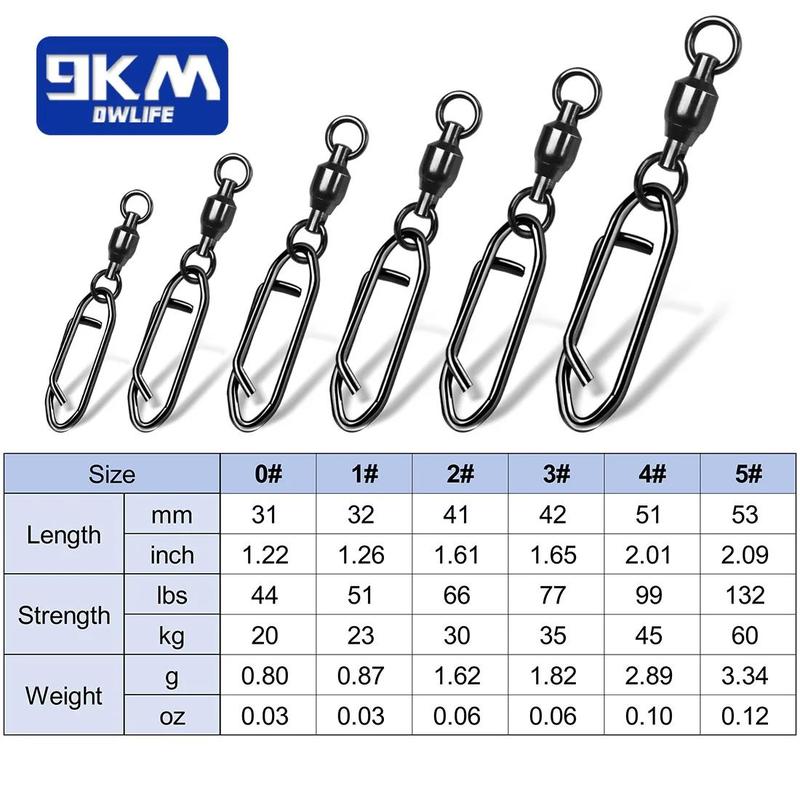 Fishing Swivels Snap, 25pcs Ball Bearing Swivel, Saltwater Fishing Lures Connector, Stainless Steel Power Fishing Clips Tackle, Christmas, Christmas Gift