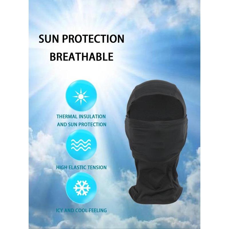 2024 Summer Solid Color Windproof Balaclava Hat Face Coverage Mask As Perfect Gift, Breathable Sun Protection Face Mask for Women & Men, Fashion Y2k Back To School Streetwear Accessories for Outdoor Activities