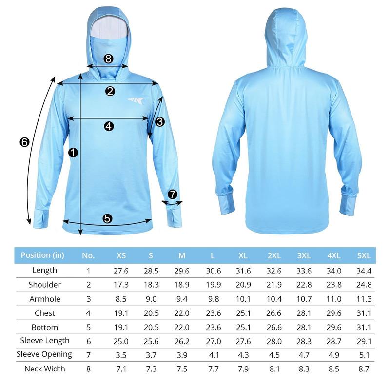 KastKing Men's Long Sleeve Fishing Shirt ,UPF 50 Fishing Hoodie Shirt For Men And Women, Long Sleeve Fishing Hiking Shirt, Breathable Moisture Wicking