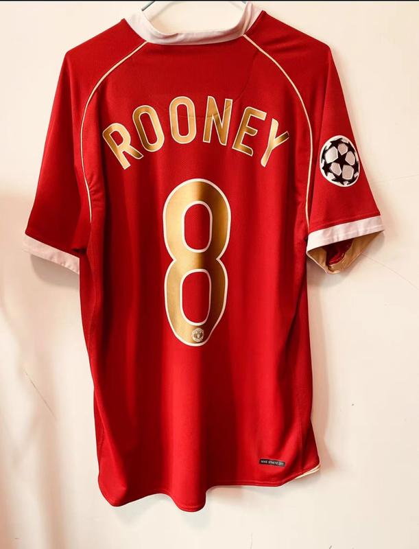 06-07 Manchester United jersey number 8 Rooney short sleeved retro football jersey