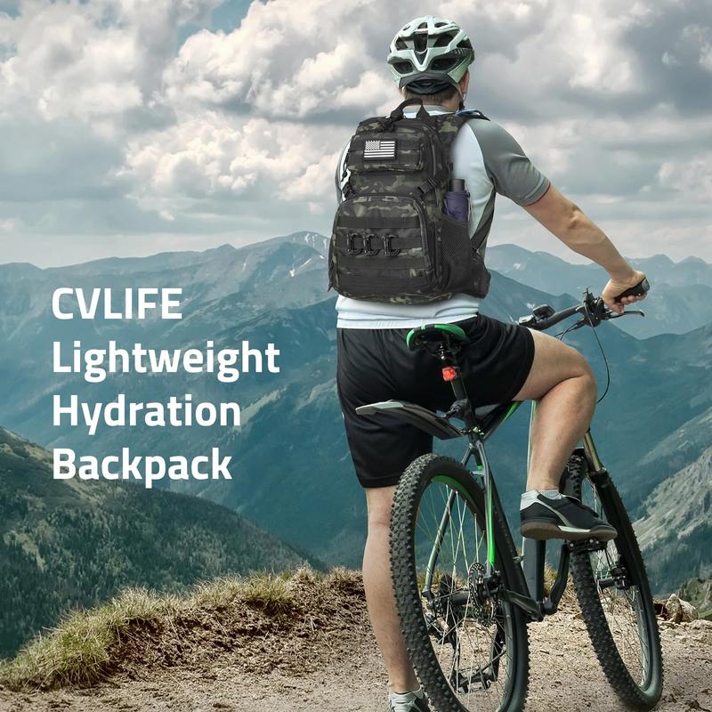 CVLIFE Tactical Hydration Backpack 3L, Lightweight Water Bag Hydration Pack, Hiking Backpack with Water Bladder for Men Women, Heavy Duty Molle Water Backpack for Cycling, Running, Hunting