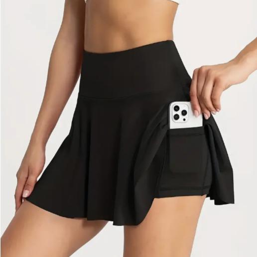 Women's Sports Skorts with Shorts Pockets, Casual Active Tennis Skirts for Golf, Athletic Style cold wash  sports skirts