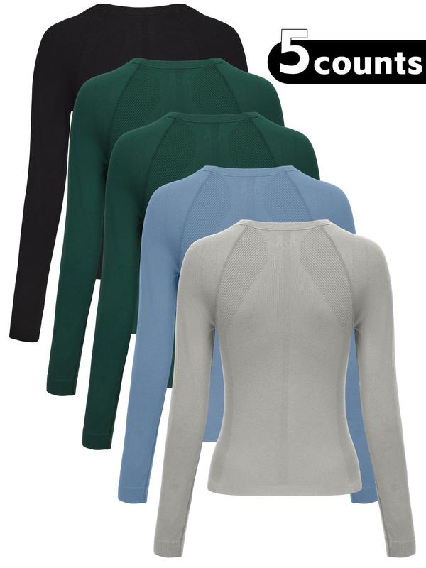 Women's Long Sleeve Baselayer Top, Breathable Comfortable Ski Baselayer Top, Ladies Sportswear for Indoor Outdoor Wear