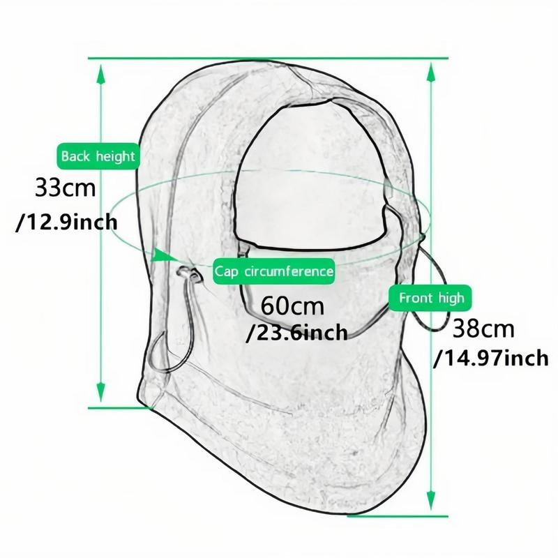 Unisex Waterproof Warm Balaclava Hat, Windproof Full Face Mask, Warm Hiking Scarf Hat, Suitable for Motorcycle Riding & Hiking, Motorcycle Accessories