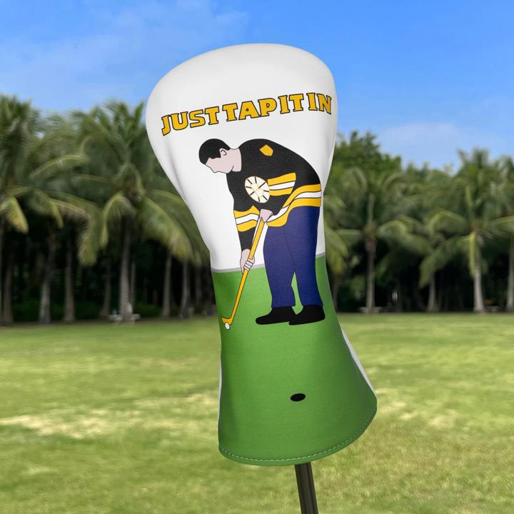 Golf Club Head Covers (Just Tap It In) – 4 options available. Premium driver, fairway wood, and hybrid covers for golfers. Durable and stylish