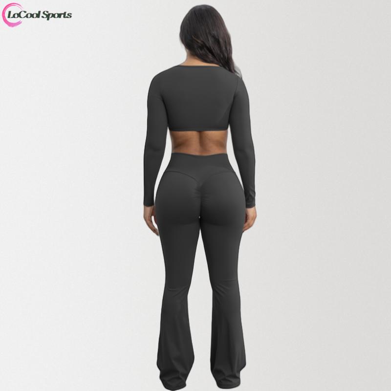 Women Flare Leggings Scrunch Butt Lifting Bootcut High Waist Yoga Pants