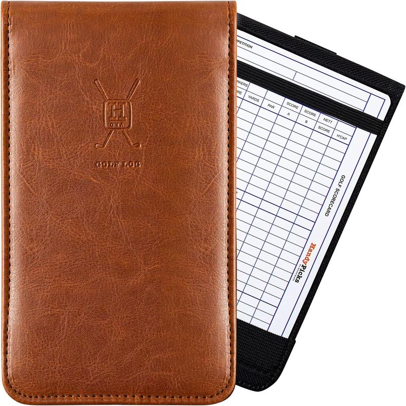 Leather Golf Scorecard Holder | Yardage Book Cover | Scorecard n Pencil Included