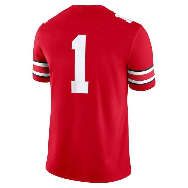 Ohio State Buckeyes Game Jersey - Scarlet, Sport Jersey Shirt Trendy, Men Football NCAA Jersey Shirt, Gift For Fan