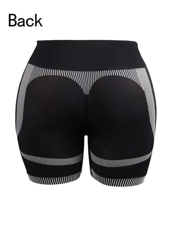  Sporty Colorblock Sports Skinny Shorts, High Stretch Yoga Short Leggings, Ladies Sportswear for Indoor Outdoor Wear