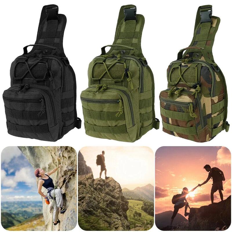 Men's Tactical Sling Backpack – MOLLE Travel Chest Pack for Outdoor Hiking Does not apply