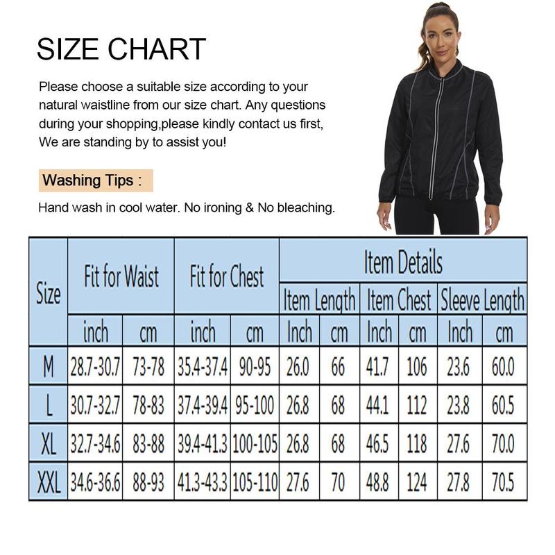 Women's Sauna Suit for Intense Sweat,Zippered with Silver Detail, Sweat-Maximizing Material, Precision Craftsmanship, Elastic Wrists and Neck, and Striking Grey Contrast Lines for Unmatched Fitness Experience