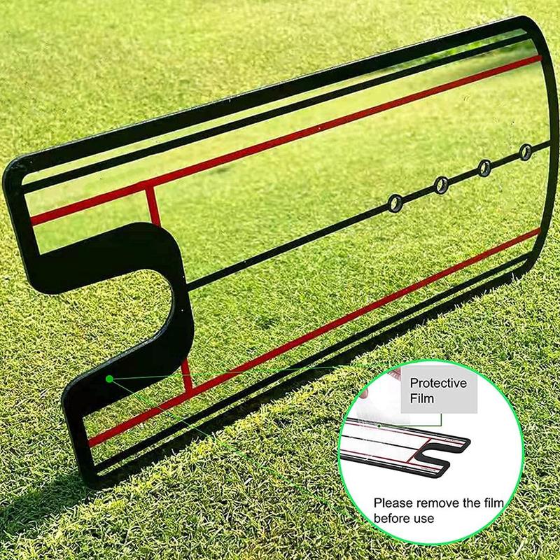 Golf Putting Alignment Mirror, Golf Training Aids, Golf Putting Training Aid, Portable Practice Putting Trainer