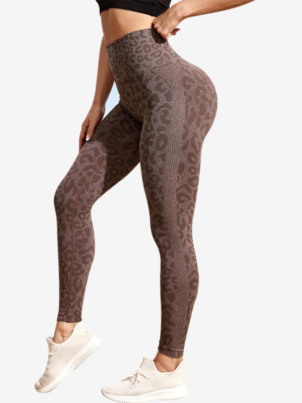 Women's Leopard Print High Waist Sports Leggings, Casual Comfy Breathable Skinny Pants for Yoga Gym Workout Running, Women Sport & Outdoor Clothing for All Seasons, Women's Tight Pants Women'S Tight Pants, Tummy Control