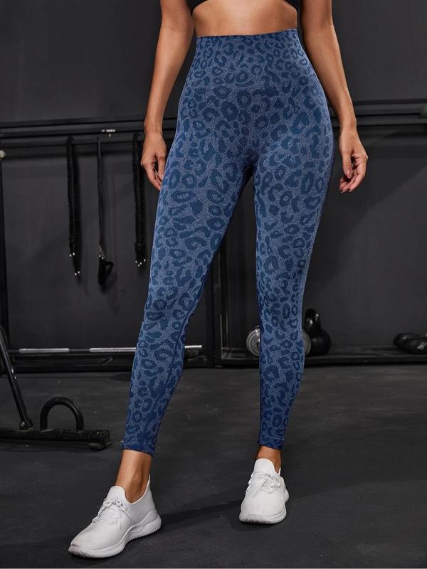 Women's Leopard Print High Waist Sports Leggings, Casual Comfy Breathable Skinny Pants for Yoga Gym Workout Running, Women Sport & Outdoor Clothing for All Seasons, Women's Tight Pants Women'S Tight Pants, Tummy Control