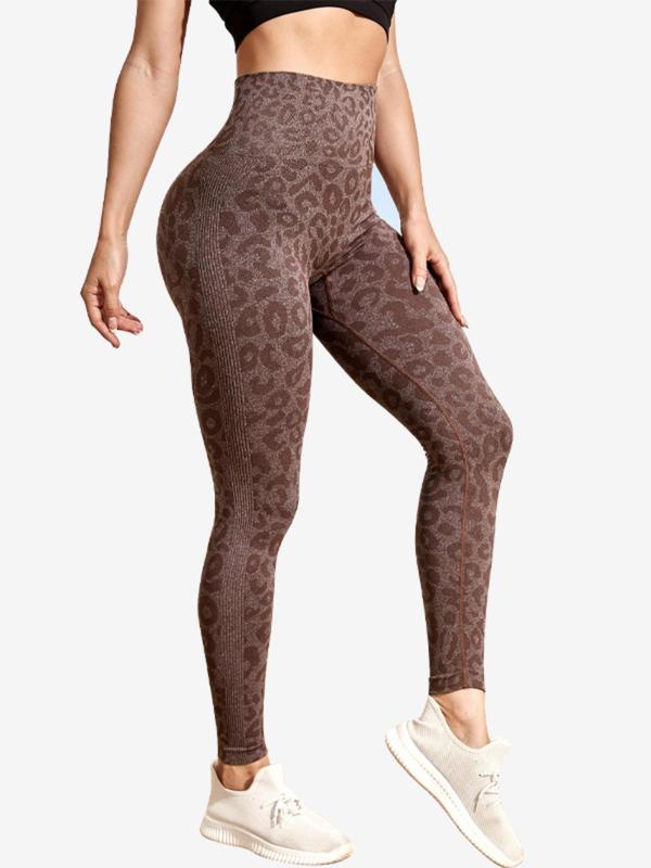 Women's Leopard Print High Waist Sports Leggings, Casual Comfy Breathable Skinny Pants for Yoga Gym Workout Running, Women Sport & Outdoor Clothing for All Seasons, Women's Tight Pants Women'S Tight Pants, Tummy Control