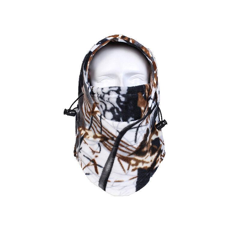 Men Women Winter Camo Fleece Balaclava Hat Ski Neck Face Mask Hood Cap