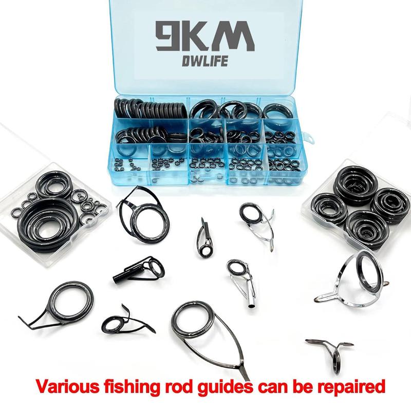 Fishing Rod Eyelet Repair Kit, 60pcs Fishing Pole Guides Ring, Fishing Guide Rings Replacement Kit, Fishing Accessories