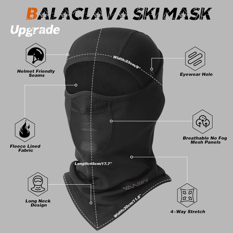 Winter Balaclava Ski Mask for Men Women Breathable Warm Face Mask Windproof Thermal Fleece Face Cover for Cold Weather