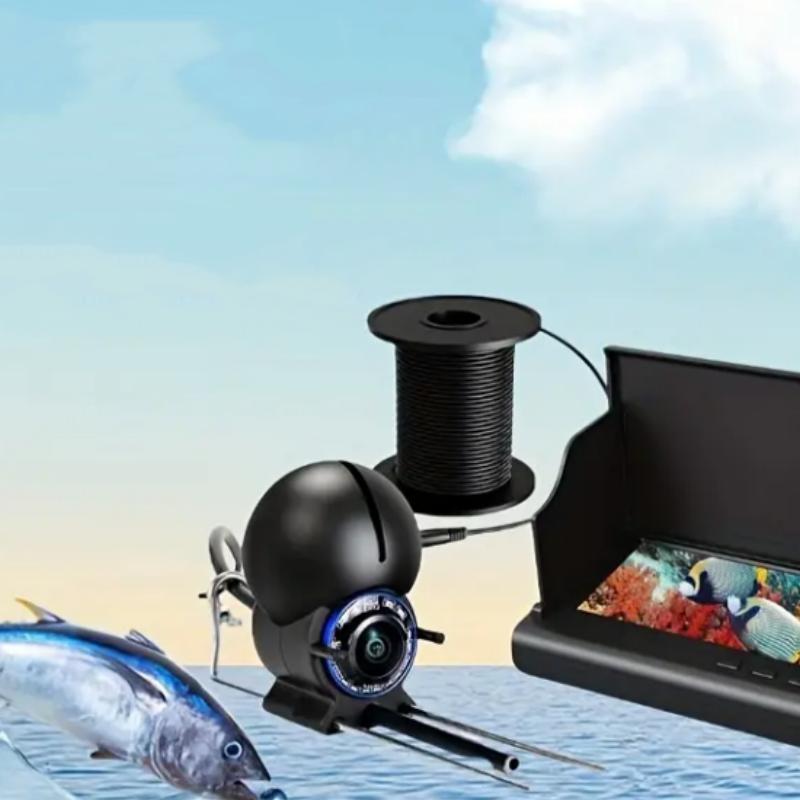 Portable Fish Finder with Underwater Night Vision, 1 Set USB Rechargeable Fish Finder & Accessories, Ideal for Ice and Sea Fishing