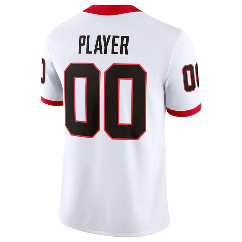 Custom Georgia Bulldogs NIL Pick-A-Player Game Jersey - White, Sport Jersey Shirt Trendy, Men Football NCAA Jersey Shirt, Gift For Fan