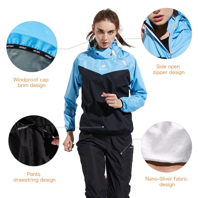 HOTSUIT Unisex Sauna Suit Sportswear | Jacket and Pants Fitness Training Clothes