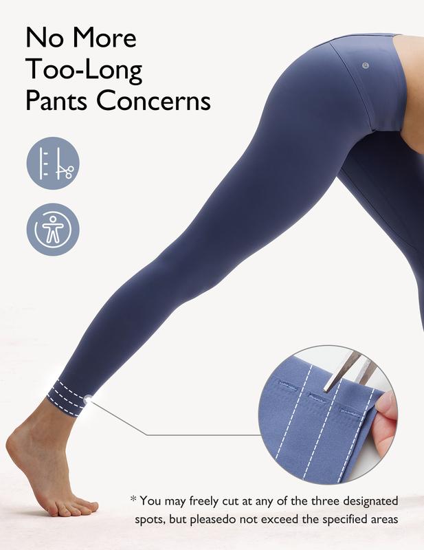 COMFELIE Leggings for Women with Pockets Mid-Rise Yoga Pants No See Through, Seamless Serenity Leggings for Workout LI001