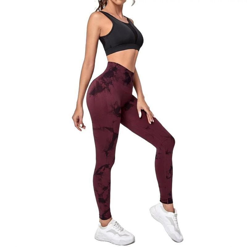 3 pack tie dye print high waisted workout leggings for women scrunch rear lifting high waist tummy control yoga athletic wear.