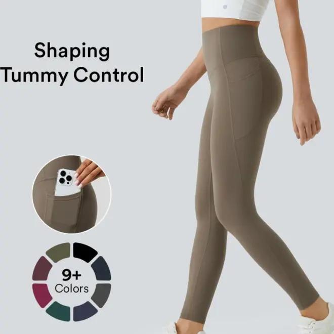 Halara High Waisted Tummy Control Side Pocket Shaping Training Leggings