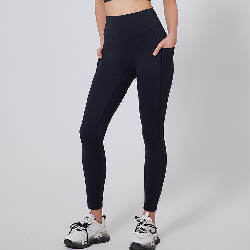 Halara High Waisted Tummy Control Side Pocket Shaping Training Leggings