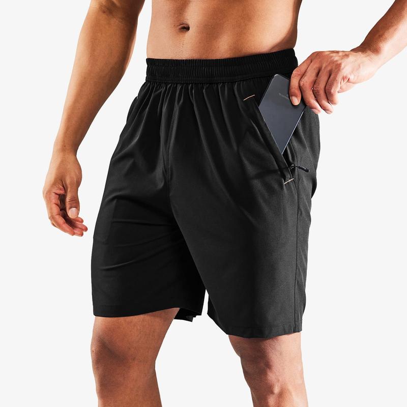 MIER Men's Quick Dry Running Shorts 7'' With Zipper Pocket, Drawstring Workout Fitness Shorts, Breathable Comfortable Men's Gifts