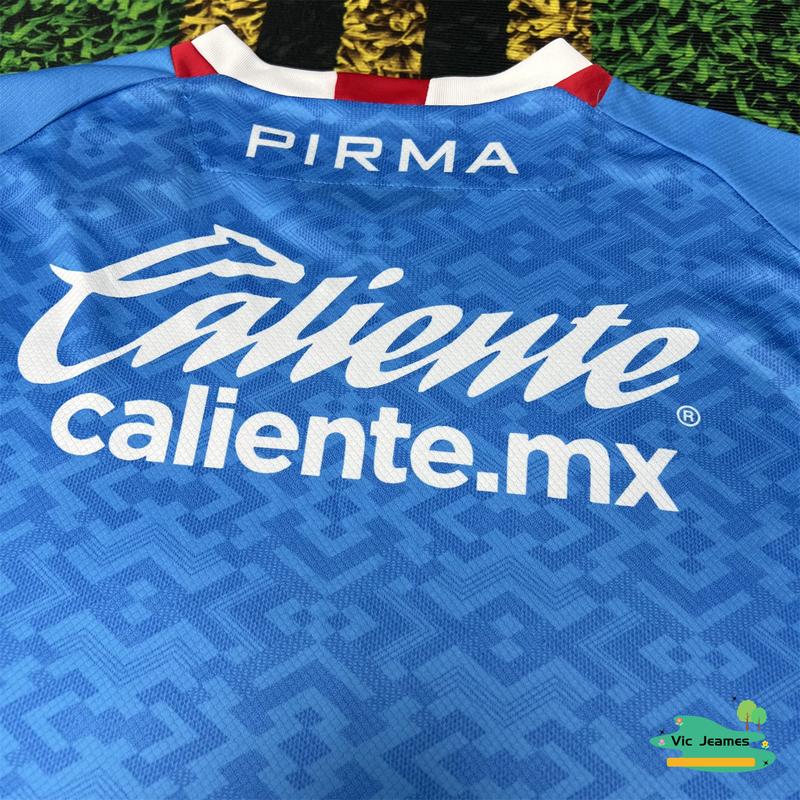 2425 CRUZ AZUL Home Blue Long Sleeve Top Football Jerseys LIGAMX Fan Edition