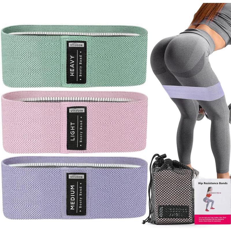 3 Levels Booty Bands Set, Resistance Bands for Working Out, Exercise Bands for Women Legs and Butt, Stretch Bands for Pilates, Yoga Starter Set