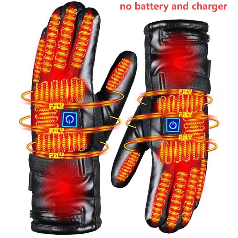 New Heated Gloves, Rechargeable Electric Heating Ski Gloves for Men Women, Winter Warm Thermal Gloves for Skiing Hiking Camping