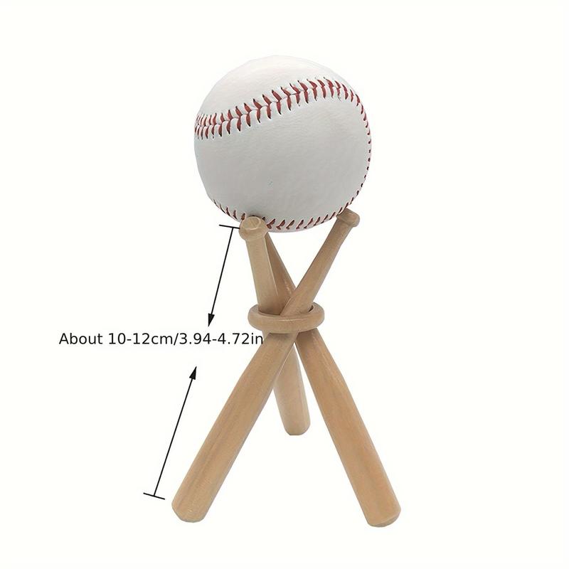 Wooden Baseball Bat Toy, 1 Set Wooden Craft Baseball Display Stand, Mini Baseball Bat Display Stand, Home Decor Supplies