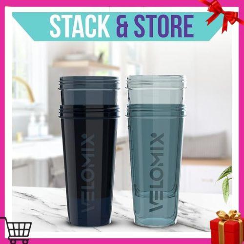 -4 PACK- 28 oz Shaker Cups for Protein Shakes - 4x Wire Whisk | Leak Proof Protein Shaker Bottles for Protein Mixes | Protein Shaker Bottle Pack | Mixer for Protein Shakes