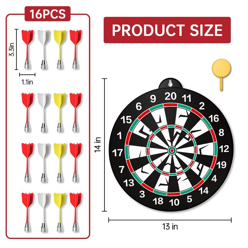 16 pcs Lodestone Dart Board-Lodestone Dart board-Indoor&Outside Fun Game for Party Games - Lodestone Dart Board Toys Birthday Gifts for