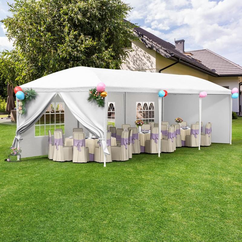 10x10‘ 20’ 30‘ Canopy Tent with 4~8 Removable SideWalls,Tent Outdoor for Wedding Party Camping,Gazebo Canopy for Backyard Patio Garden,Garage Carport